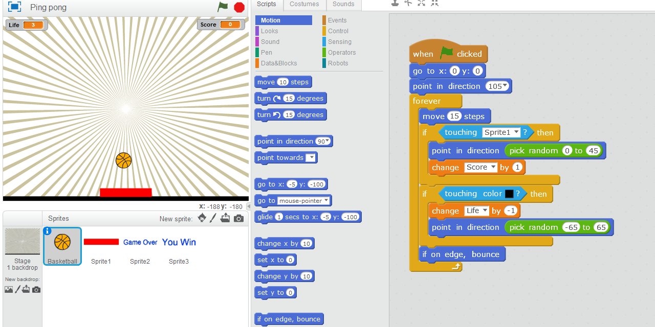 How to make 2-Player Pong on Scratch! 